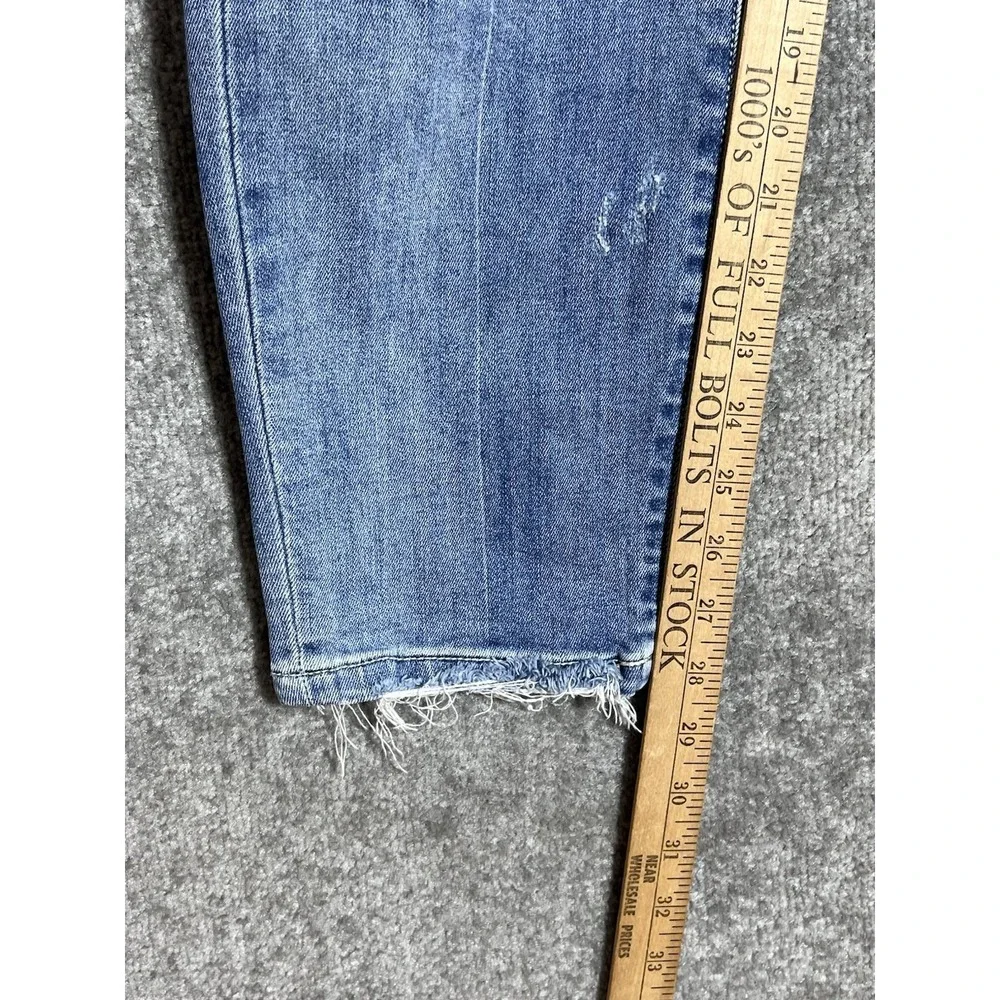 Judy Blue Boyfriend Fit Button Fly Jeans Juniors Sz 9/29 Blue Distressed Stretch